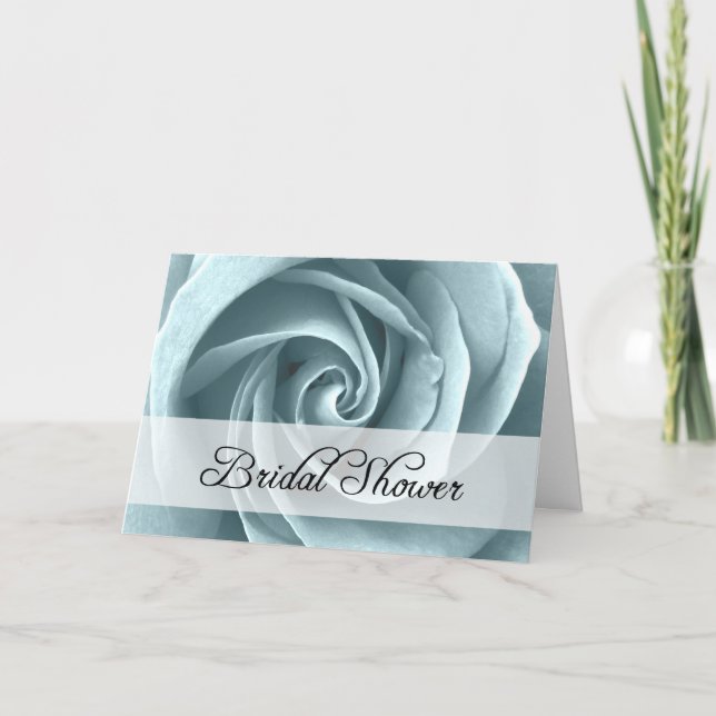 Bridal Shower : Blue Rose : Invitation (Front)