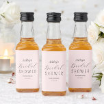 Bridal Shower Blush Pink Brunch Liquor Bottle Label<br><div class="desc">Bridal Shower Blush Pink Brunch Mini Liquor Bottle Labels with elegant typography script. More products with this design are in the collection below.</div>