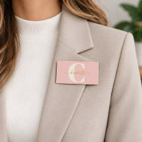 Bridal Shower Blush Pink Gold Monogram First Name