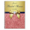 Bridal Shower Bow Guestbook Gold Coral Sequins