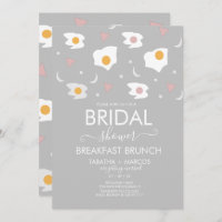 Bridal Shower Breakfast Egg Brunch Pattern Invitat