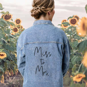 Bridal Shower Bride Miss to Mrs. Denim Jacket