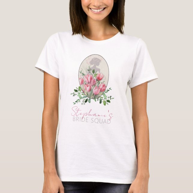 Bridal Shower Bride Squad Personalised T-Shirt (Front)
