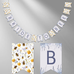 Bridal Shower Bride to Bee Honey Bees Floral Bunting