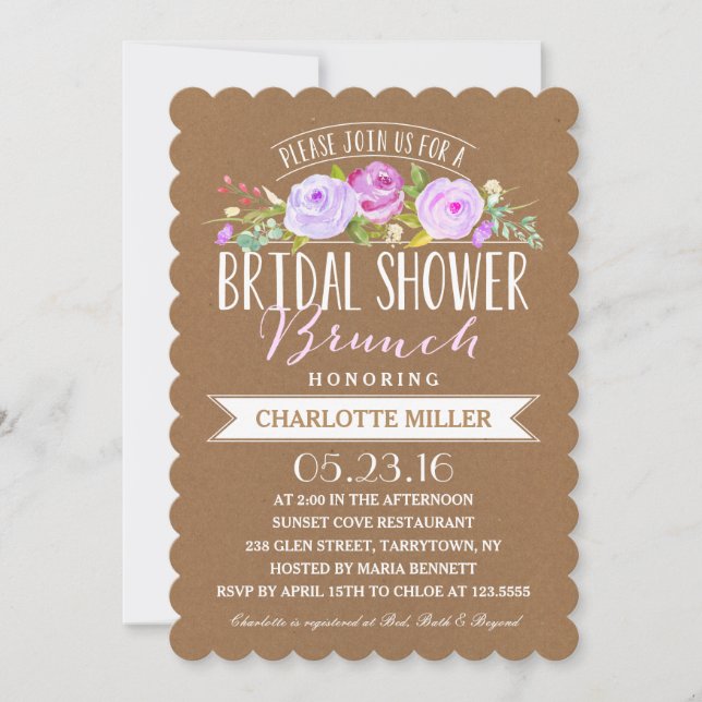 Bridal Shower Brunch | Bridal Shower Invitation (Front)