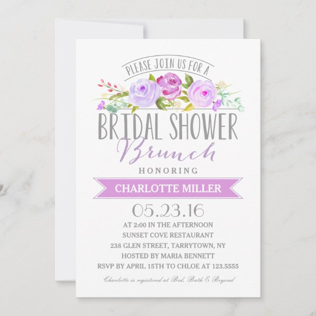 Bridal Shower Brunch | Bridal Shower Invitation (Front)
