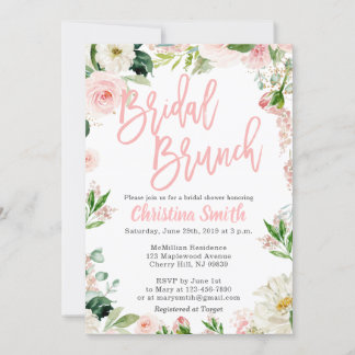 Bridal Shower Brunch Floral Invitations