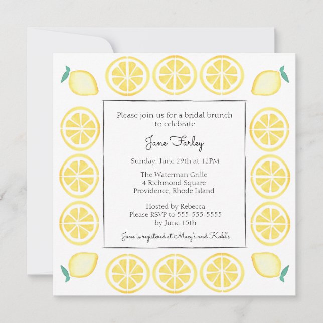 Bridal Shower Brunch Invitation (Front)