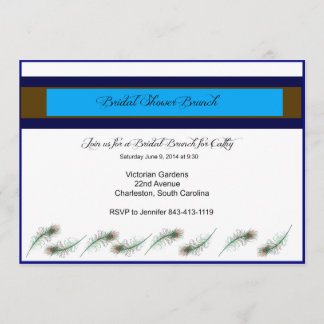 Bridal Shower Brunch Peacock Invitation