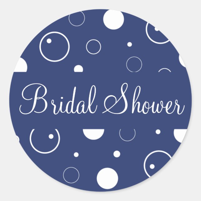 Bridal Shower Bubbles Envelope Sticker Seal (Front)