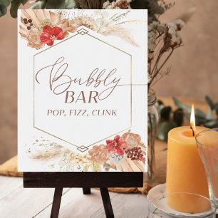Bridal Shower Bubbly Bar Pop Fizz Clink Sign