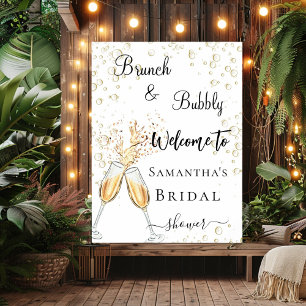 Bridal Shower bubbly brunch welcome Poster