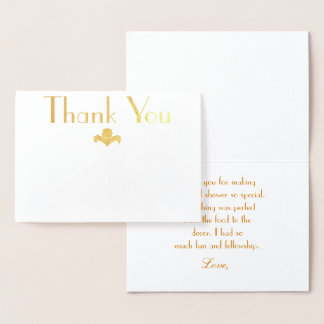 Bridal Shower Butterflies Thank You for Hosting Foil Card