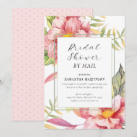 Bridal Shower by Mail Pink Floral Watercolor