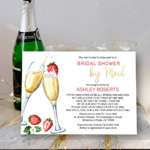 Bridal Shower by Mail - Strawberries Champagne Invitation