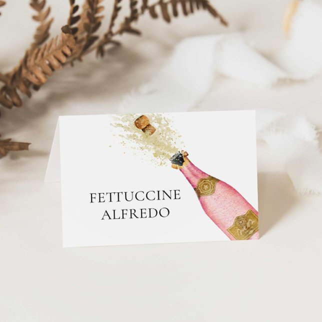 Bridal Shower Champagne Theme Buffet Food Card (Creator Uploaded)