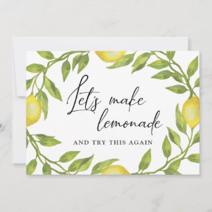 Bridal Shower Change of Plans Lemons Greenery Invitation