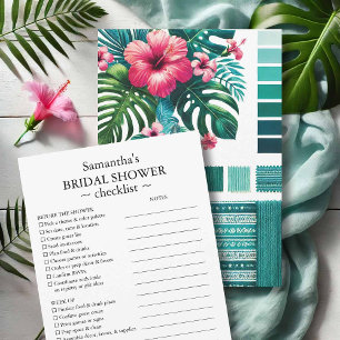Bridal Shower Checklist and Style Guide Tropical Invitation