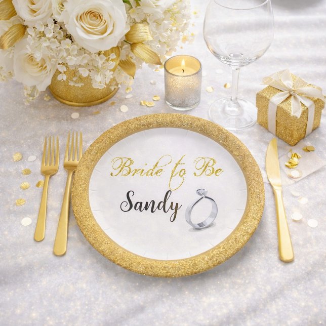  Bridal Shower Chic Bride to Be Paper Plate (Creator Uploaded)