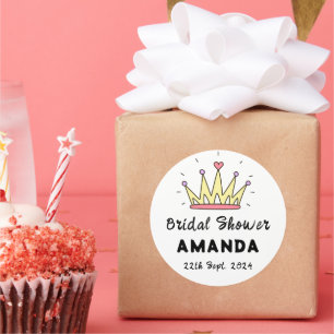 Bridal Shower Classic Round Sticker
