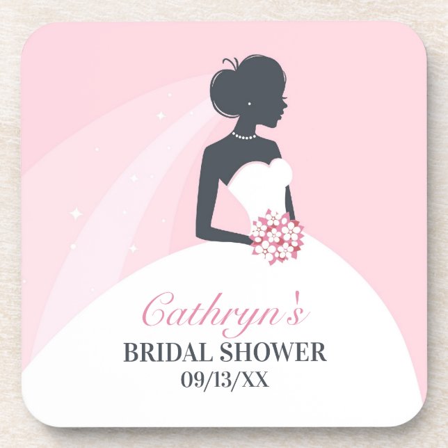 Bridal Shower Coasters (set of 4) (Front)