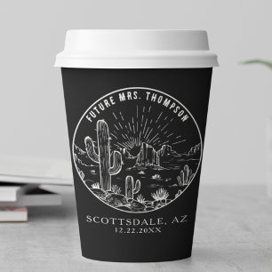 Bridal Shower Coffee Bar Custom Arizona Wedding Paper Cups