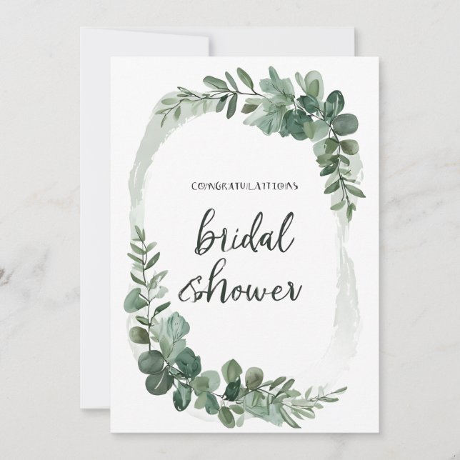 Bridal Shower Congratulations Card  (Front)