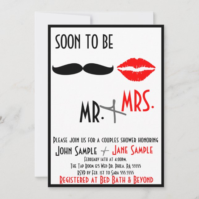 Bridal Shower Couples Invitation (Front)
