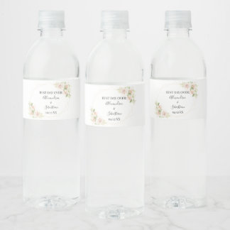 Bridal Shower Couples Wedding Water Bottle Label