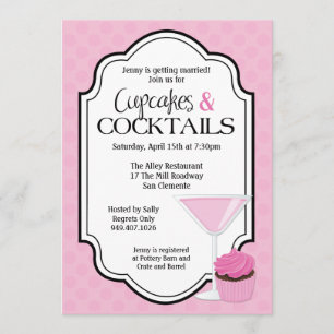Bridal Shower Cupcakes and Cocktails Invitation