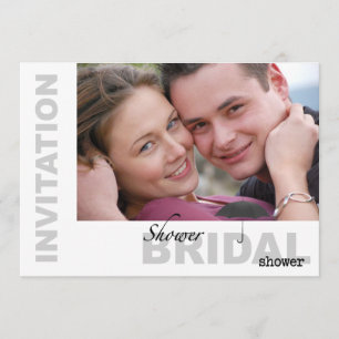 Bridal Shower - Custom Photo B&W Invitatation Invitation