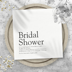 Bridal Shower Definition Modern Fun Napkin