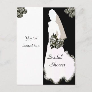 Bridal Shower Elegant Black and White Template