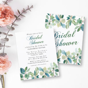 Bridal Shower Elegant Greenery Eucalyptus Card