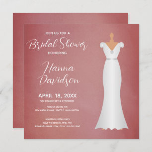 Bridal Shower Elegant Soft Pink Invitation