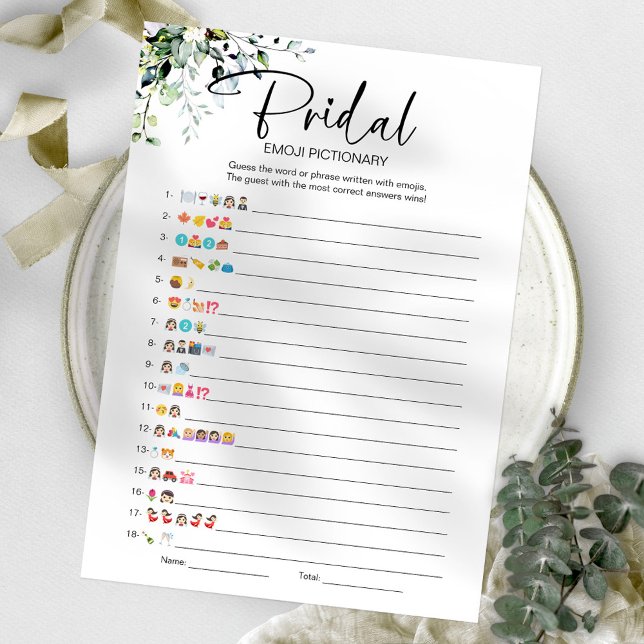 Bridal Shower Emoji Pictionary Game Invitation (Creator Uploaded)