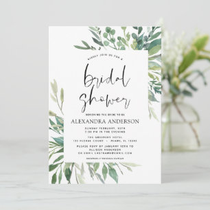 Bridal Shower Eucalyptus Greenery Botanical Invitation
