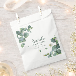 Bridal Shower Eucalyptus Greenery Floral Custom Fa Favour Bags