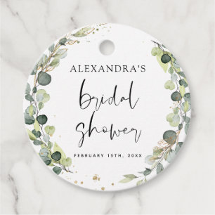 Bridal Shower Eucalyptus Greenery Succulent Favour Tags