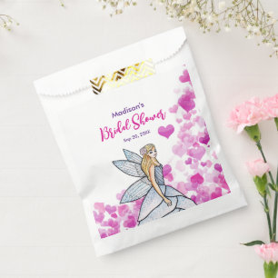Bridal Shower Fairy Princess Pink Hearts Fashion P Favour Bags