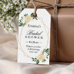 Bridal Shower Favour Modern Gold Frame Green Flora Gift Tags<br><div class="desc">Customise this "Greenery Gold Frame Floral Bridal Shower Favour Thank You Gift Tag" to add a special touch. It's a perfect addition to match your colours and styles. (1) For further customisation, please click the "customise further" link and use our design tool to modify this template. (2) If you need...</div>