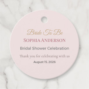 Bridal Shower Favour Tags   Elegant Bride To Be