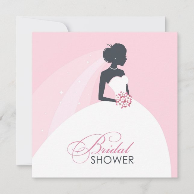 Bridal Shower Flat Card Invitation (Front)