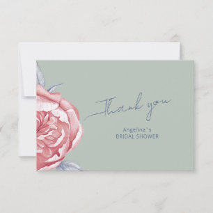 Bridal Shower flat thank you card