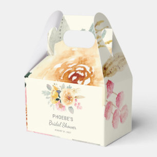 Bridal Shower Floral Modern Botanical Favour Box