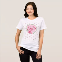 Bridal shower Floral White Tshirts Girl Bestie