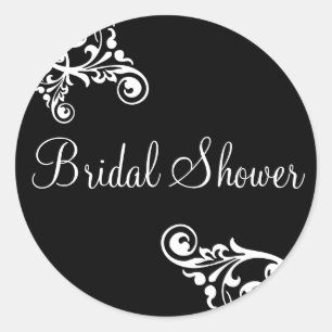 Bridal Shower Flourish Envelope Sticker Seal