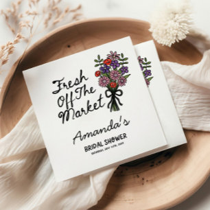 Bridal Shower Fresh Off The Market  Napkin