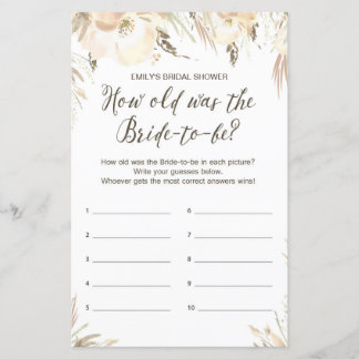 Bridal Shower Game