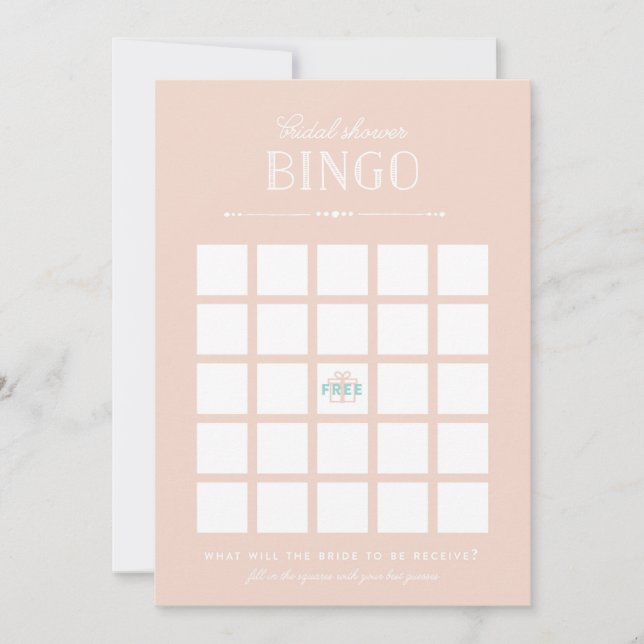 Bridal Shower Game - Bingo (Front)